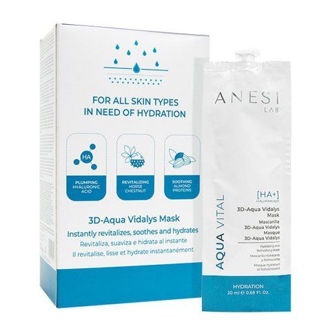 Освежающая и восстанавливающая гель-крем-маска 3D-AQUA VITAL VIDALYS MASK Anesi Lab 20 мл anesi 032 фото