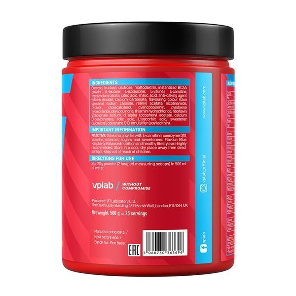FitActive Isotonic Drink - 500g Blue Raspberry 33951 фото