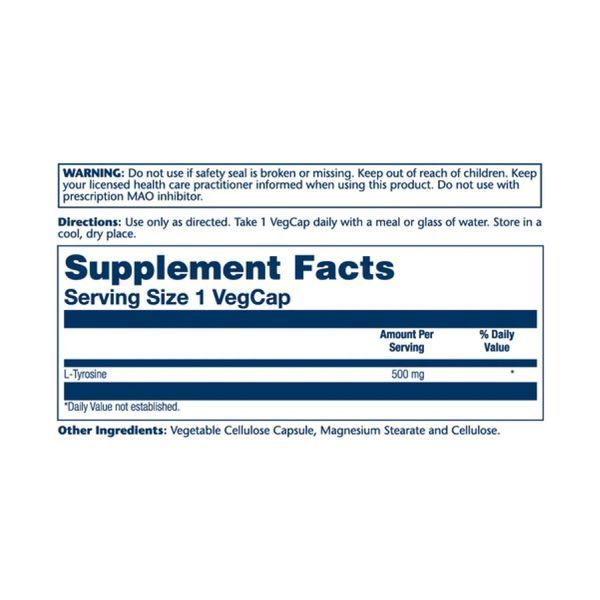 L-Tyrosine 500mg - 50 vcaps 26893 фото