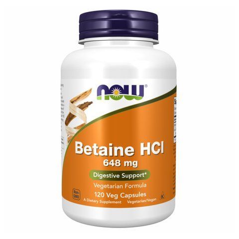 Betaine HCI 648mg - 120vcaps 23487 фото