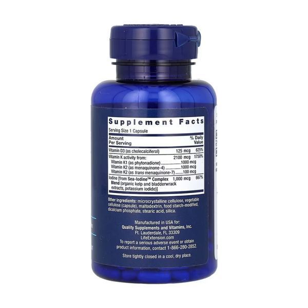 Vitamins D and K with Sea-Iodine&trade; - 60 caps 26339 фото