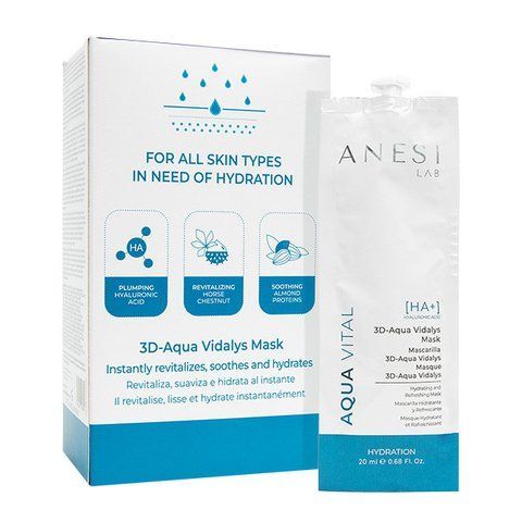 Освежающая и восстанавливающая гель-крем-маска 3D-AQUA VITAL VIDALYS MASK Anesi Lab 20 мл 10шт anesi 033 фото
