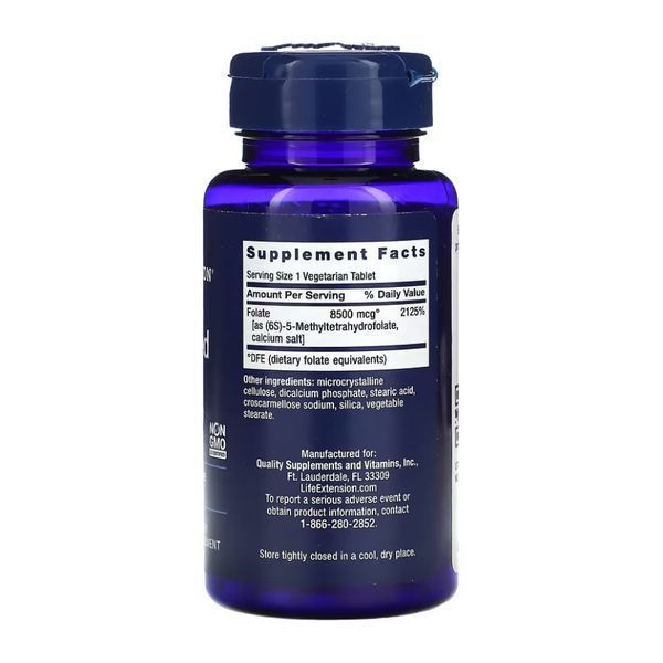 High Potency Optimized Folate 8500 mcg DFE - 30 tabs 30090 фото