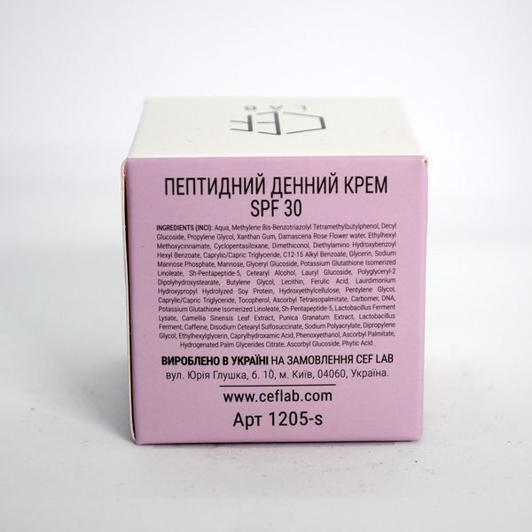 Пептидний Денний крем Spf 30 CEF Lab Renaissance Peptilift Cream Spf 30 10 мл CEF1205-S фото