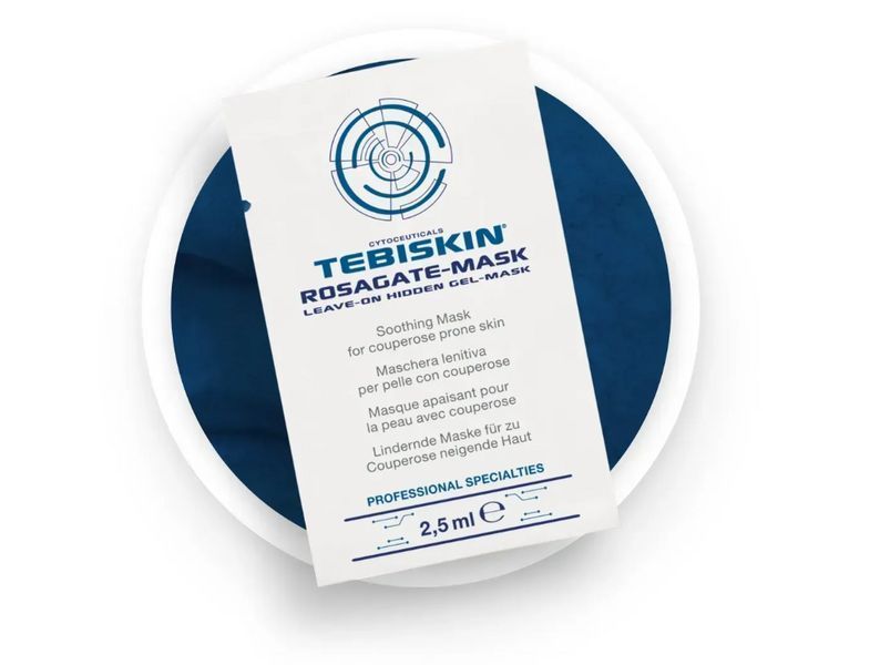 Маска заспокійлива від почервонінь для шкіри з куперозом та розацеа Tebiskin Rosagate Mask Leave-On Hidden Gel Mask 2,5мл*25 шт 2833852778 фото