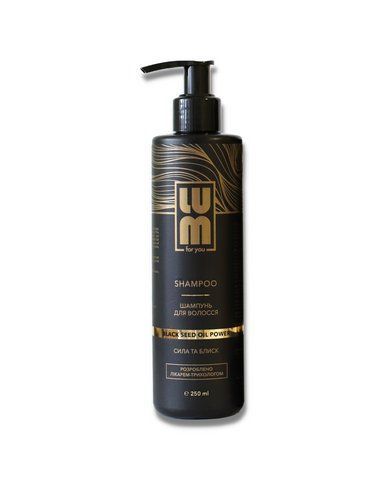 LUM Шампунь для волосся з олією чорного кмина LUM Black Seed Oil Power Shampoo 250 мл BLACK SEED Shampoo фото